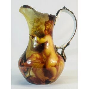 Formalities by Baum Brothers Cherub Mirror Image Pitcher Angel Painting Baroque